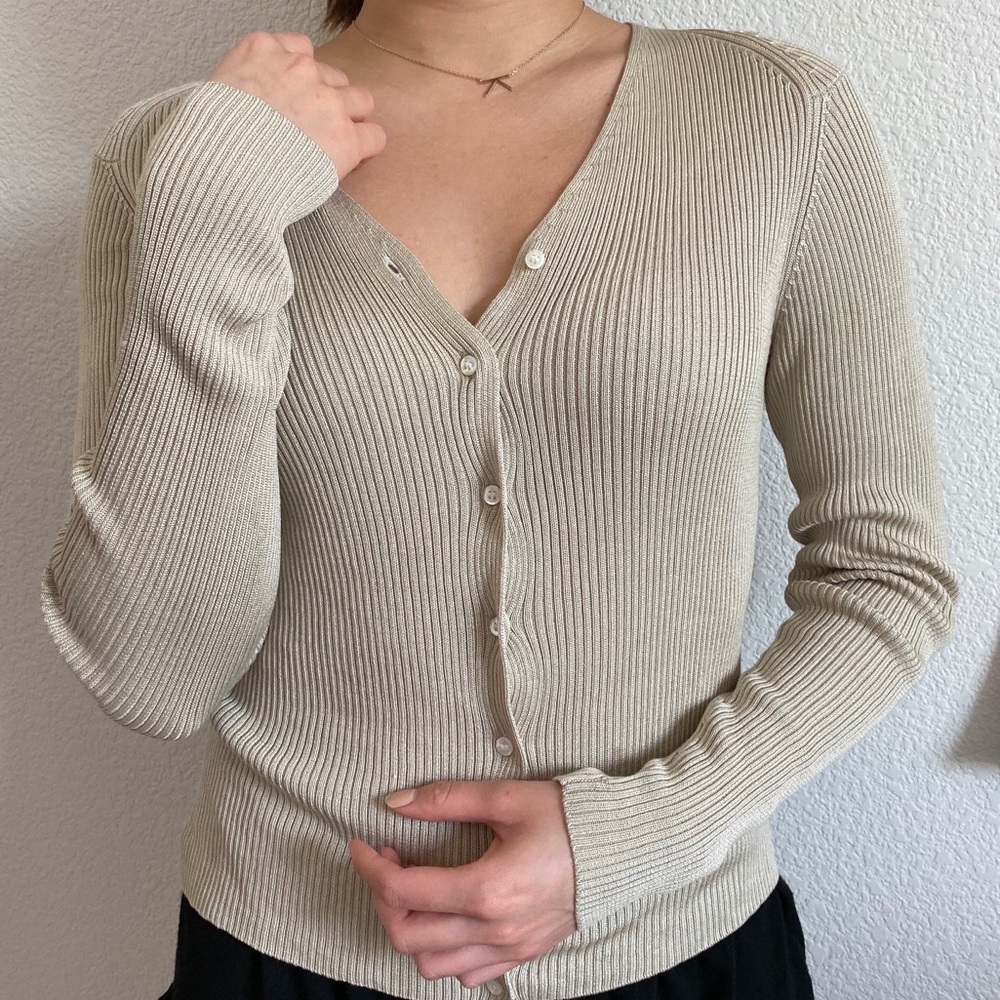 Tan Vintage Cardigan - Picture 3 of 7